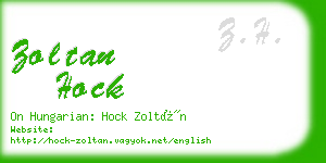 zoltan hock business card